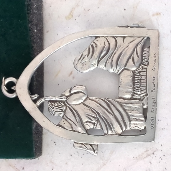 Vintage Seagull Pewter Ornament Nativity Scene 1991 Canada - Picture 6 of 6